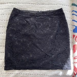 United Colors of Benetton black lace mini pencil skirt